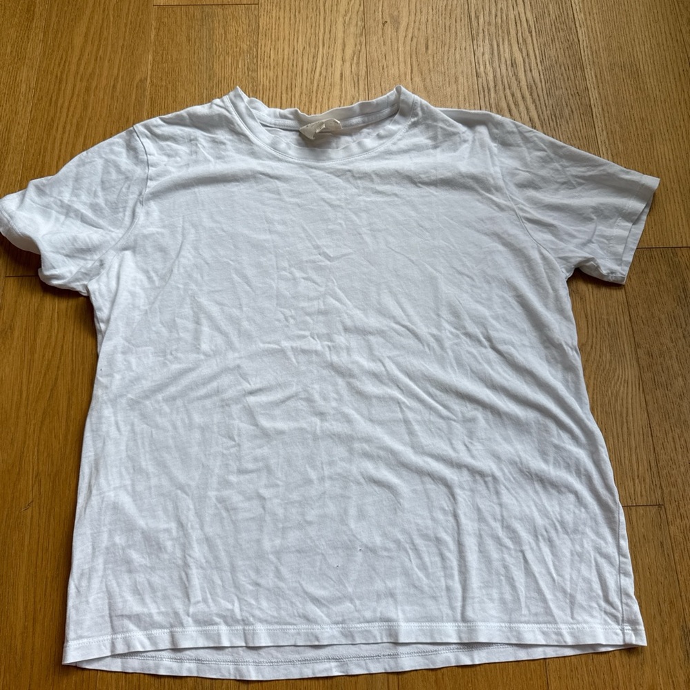 Sezane Crisp White Short Sleeve Tee